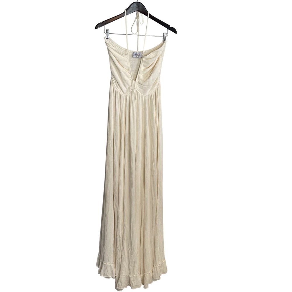 Chicaboo Ivory Halter Maxi Dress Maternity‎ Newborn Studio Props Photoshoot